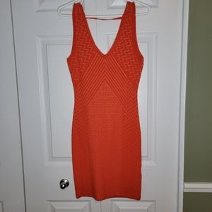 Sexy orange form fitting Guess dress